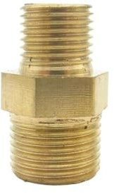 3/8 BSP Male x 1/2 BSP Male Thread Brass Pipe Fitting Reducer Hex Nipple Coupler Connector Adapter
