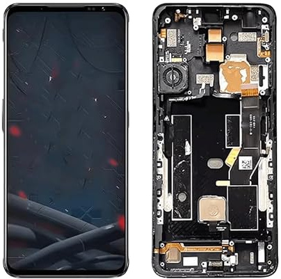 YOOOKOOO Ersatzteile, für ZTE Nubia Red Magic 6S Pro, LCD-Display, Touchscreen, Digitizer, Ersatzteile, Silberrahmen
