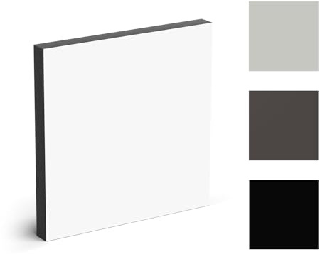 Placas HPL 60 x 130 cm – 10 mm de grosor (blanco), duraderas, sólidas, resistentes a la humedad, placas de núcleo sólido, encimera de baño, encimera