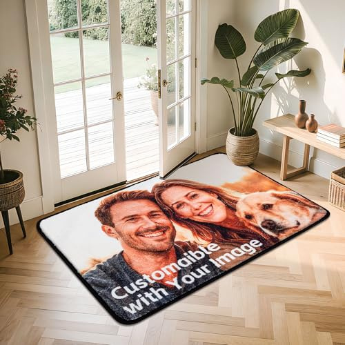 Cinknots Personalised Door Mat,Custom Doormat Indoor Outdoor,Non Slip Washable Rug,Housewarming Gift New Home Gift Unique Friend Present (160 x 200 cm)