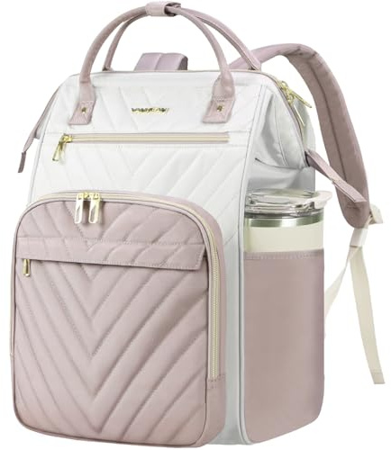 VANKEAN Laptop Backpack Women, 15.6 Computer Backpacks College Work Pink