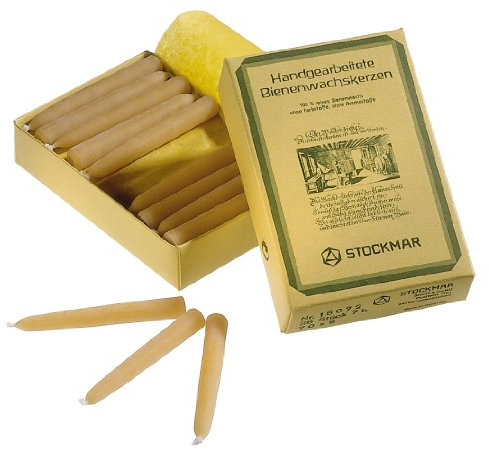 Stockmar Bienenwachs-Geburtstagskerzen - 70x9 mm - 36 Stück