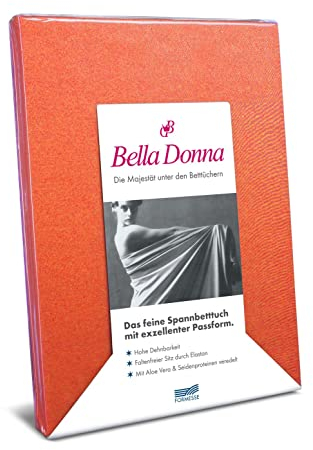 Spannbettlaken Bella Donna Jersey für Matratzen & Wasserbett 120-130 x 200-220 cm in Mango