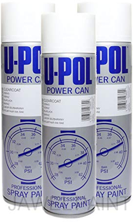 Coche Pintura U-POL poder Laca transparente de 3 x 500 ml aerosoles aerosoles