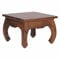 Wohnling Couchtisch Massiv-Holz Sheesham 60 cm breit Wohnzimmer-Tisch Design dunkel-braun Landhaus-Stil Beistelltisch
