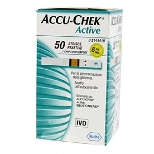 Strisce Reattive Per Misurazione Della Glicemia Per Diabetici Active Plasma 50 Pezzi