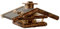 Dehner Natura Premium Wildvogel Futterhaus Wendelstein, Futterstation für Wildvögel geflammt, Vogelhaus wetterfest / stehend, inkl. wasserabweisender Teerpappe, ca. 76 x 55 x 32 cm, Holz
