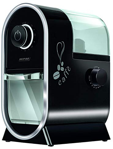 MPM MMK-05 Molinillo Café profesional con sistema muelas, 17 ajustes de molienda, más fino a grueso, temporizador, depósito 60g, 100W