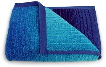 Dyckhoff Handtuchserie Colori aus Bio-Baumwolle mit praktischem Kordelaufhänger 545.665, Handtuch 50 x 100 cm, blau