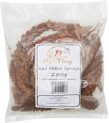 Pet Ting French Red Millet Sprays 250g - Bird, Parrots and Small Animal Treat