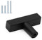 goldenwarm 5Pack Black Kitchen Cabinet Knobs, Square T Bar Drawer Knobs Black Cupboard Handles Single Hole