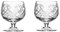 Set of 2 Russian Cut Crystal Brandy Snifter Glasses 11-oz, Old Fashioned Vintage Glassware (Brandy Snifter)