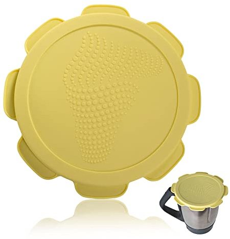 mixcover Silikondeckel wasser-, luft- und geruchsdicht für Thermomix TM7 TM5 TM6 TM Friend | BPA frei | Lebensmittelecht – Gelb