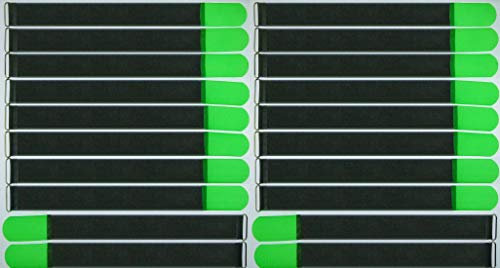 20x 50 cm x 50 mm FUK wiederverschleßbare Klett-Kabelbinder NEON GRÜN mit Metall-Öse - Kabel-Klettband 500 mm wiederverwendbar