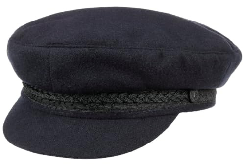 Lipodo Elbsegler Schirmmütze Baker Boy Damen und Herren Sommer Winter dunkelblau XL (60-61 cm)