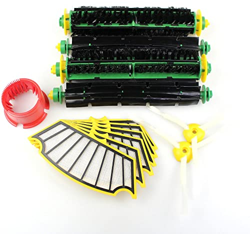 MohMus Kit di Manutenzione Premium Kit di Servizio Adatto per Robot aspirapolvere iRobot Roomba Serie 500 | Set 2 spazzole + 6 filtri + 2 spazzole Laterali + Strumento di Pulizia