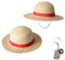 Sombrero de paja de una pieza Cosplay Anime Dress Up Sombrilla Sun Hat y colgante de llave, Original, S/L