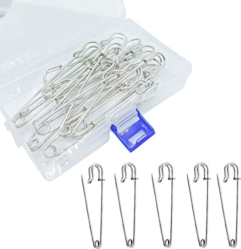 Große Sicherheitsnadeln,15 Stück 5.5cm Sicherheitsnadeln für Teppich,Decken und Anderen Materialien,DIY-Handwerkskunst Große Sicherheitsnadeln für Kleidung,Quilten,Kunsthandwerk,Röcke