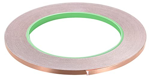 Rebower Rame Lamina Nastro Conduttivo Adesivo Bifacciale, [per EMI Schermatura, Vetro colorato, Carta Circuiti, Messa a terra] - 1/8/98ft