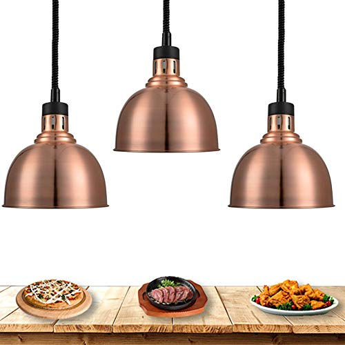 Calentadores de alimentos comerciales para catering, fiestas, buffets, restaurantes, luz de cocina, calentador de alimentos portátil, lámpara de calor con bombilla de 250 W, equipo de mantenimiento y