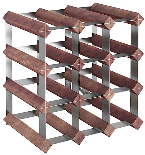 vidaXL Weinregal für 12 Flaschen Weinhalter Weinflaschenhalter Flaschenregal Weinständer Weinflaschenregal Flaschenständer Weinschrank Braun Massivholz Kiefer