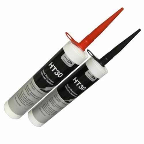 Bond It HT30 High Temperature Heat Resistant 300° Silicone Sealant Adhesive New 1 Tube 310ml Acetic Curing w Non Sagging (Red)