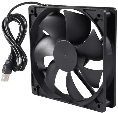 1 Stück 12 cm 5V DC, 120 x 120 x 25 mm Brushless, USB-Gehäuse-Kühler-Lüfter,120-mm-Lüfter, 5 V, USB, bürstenlos, 12025, 120 x 25 mm, zum Kühlen von PC-Computergehäusen, CPU-Kühlern, Heizkörpern