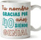 MUGFFINS Tazas Personalizadas Cumpleaños - En Español - Gracias Genial - 11 oz / 330 ml - Regalo personalizable original y divertido