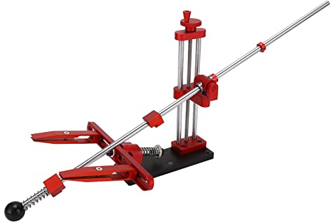 FLEXMAN Afiladores de Cuchillos de Cocina, Kit de Afilado de Cuchillos de Aleación de Aluminio Ajustable Reversible de Alta Precisión con Varilla de Soporte de Acero Inoxidable