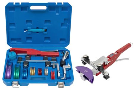 Rohrbieger, 6-22mm Manuelle Rohrbieger mit 7 Rohrbiegeköpfe und Innen-Außen-Reibahle, 0-90° Rohrbiegegerät für Aluminium, Dünnwandigen Edelstahl, PVC