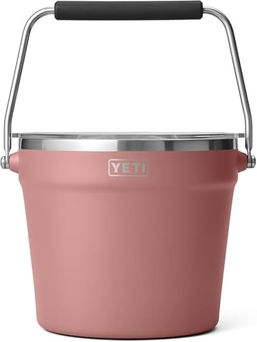 YETI Rambler 7.6L Beverage & Ice Bucket with Lid, Sandstone Pink