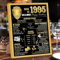 Benjia Geschenk 30 Geburtstag Mann Frau - Back in 1995 Gold Rahmen Gerahmt Poster Germany - 30. Geburtstag Geschenk Bild Karte Schild Dekoration Geburtstagszeitung Frauen Männer (20x25cm,Schwarz)