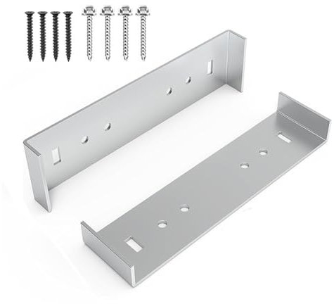 2 Pieces Mailbox Mounting Brackets Set, Metal Mailbox Mounting Bracket with Mounting Screws Mailbox Holder Stands for Mailboxes with 8Inch Wide Floor