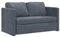 Hommdiy Bodensofa mit Schlaffunktion,klappcouch mit schlaffunktion,Dunkelgrau 122x204x55 cm Samt