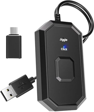 Wotbcg Mouse Jiggler Undetectable, USB Mouse Mover, Gaming Automatic Clicker, Plug & Play, Prevent PC Sleep