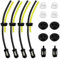 YFPOPONE Benzinschlauch Kit, 14 Stück Gummi Ersatzteile für Motorsense, Universal Benzinschlauch mit Filter, Schwarz