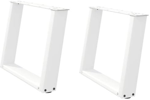 vidaXL Pieds de Table Basse en U 2 pièces Blanc 60 x (42-43) cm Acier