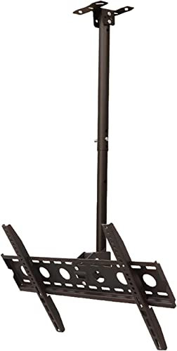 SaryEdge Universal TV Stand Multifunction Height Adjustable TV Ceiling Mount, Hanging Tilt Swivel 360 Rotation Full Motion TV Pole Mount, Fits 43-65 Inch Flat TV & Monitors(2.24m