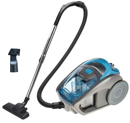 Qawner Aspirateur sans Sac, 2500W Aspirateur cylindrique Puissant sans Sac,15Kpa Aspirateur Filaire Portatif, Capacité 1,5 L, Compact et Léger, pour Tapis, Sols Durs, Poils d'animaux