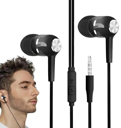 Générique Cuffie cablate | Auricolari con built-in | Jack 3.5 mm Audio Hi-FI per Viaggi Musica Giochi Sport Registrazione Studio