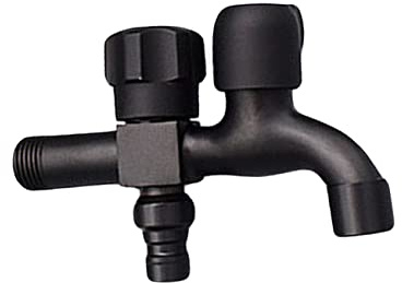 Operitacx Wasserhahn Dreiwegeventil Eingang Ausgänge Absperrventil Waschmaschine Mop Pool Installieren Rostfrei Geeignet für Bad und Küche