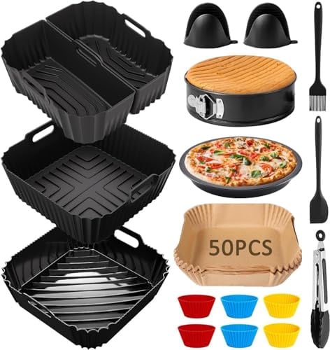Heißluftfritteuse Zubehör - Airfryer Zubehör für COSORI 5,5L 6L 6,2L 10,8L | Airfryer Accessories für COSORI 5,5L 6L 6,2L Turbo Tower Pro Smart 10,8L, Ninja MAX PRO AF180EU, Cecotec 5,5L 6L Chefman 5,7L