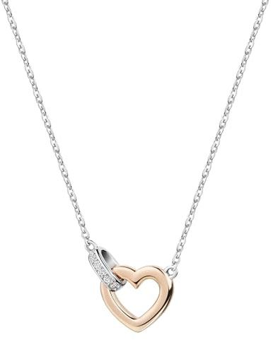 Zeeme Basic Damen Collier 925/- Sterling Silber 42+3cm Glänzend Zirkonia mehrfarbig 360250313