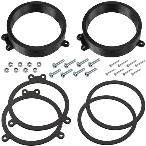 AERZETIX | Kit de 2 adaptateurs de Haut-parleurs Ø165 mm | portières Avant | Compatible avec Mercedes-Benz C-Class W203 Sedan, S203 T-Modell, CLC-Class CL203 Sportcoupé, CLK A209/C209 Cabriolet/Coupé