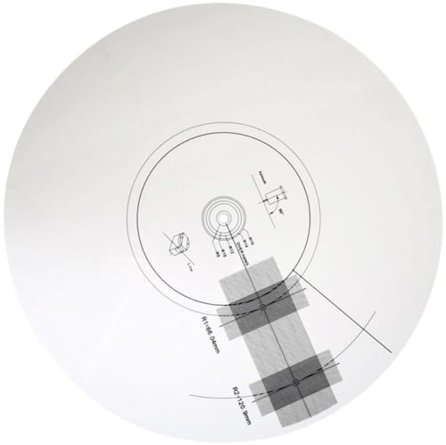 Turntable Alignment Protractor Mat 3mm Acrylic White Calibration | Angle Adjustment, Anti-sliding Surface, Velocity Detection, Housewarming Gift for Vinyl Record Lovers