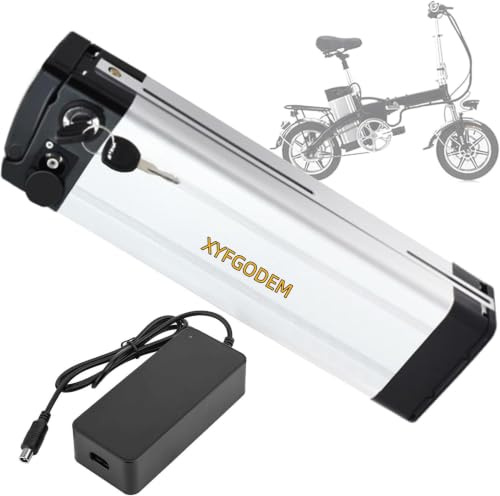 36V and 48V Lithium Ion Battery with Charger - 10.4Ah, 13Ah, 15.6Ah, 18Ah, 20Ah for Motors up to 1000W (48V20Ah)