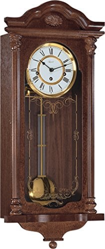 Hermle Wanduhr, Metall, Holz, braun, 67cm x 29cm x 14,5cm