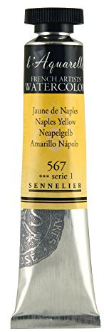 SENNELIER L'Aquarelle French Watercolor, 21ml Tube, S1 Naples Yellow