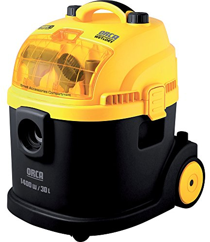 SENCOR SVC 3001 Nass- und Trockensauger (1200 Watt, Elektronische Saugkraftregulierung) gelb / schwarz