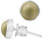 CHICNET Ohrstecker Prehnit grün rund 8 mm 925er Sterling Silber Rand Stein Silberohrstecker